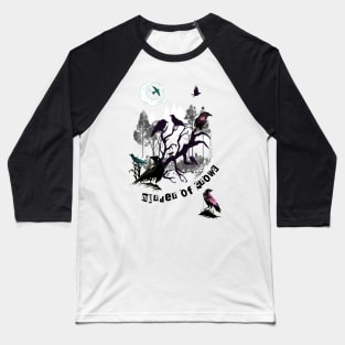 Murder Of Crows Graphic Baseball T-Shirt